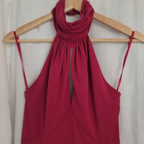 Cache Maxi Dress 8 Halter pink long cocktail - Picture 4 of 13